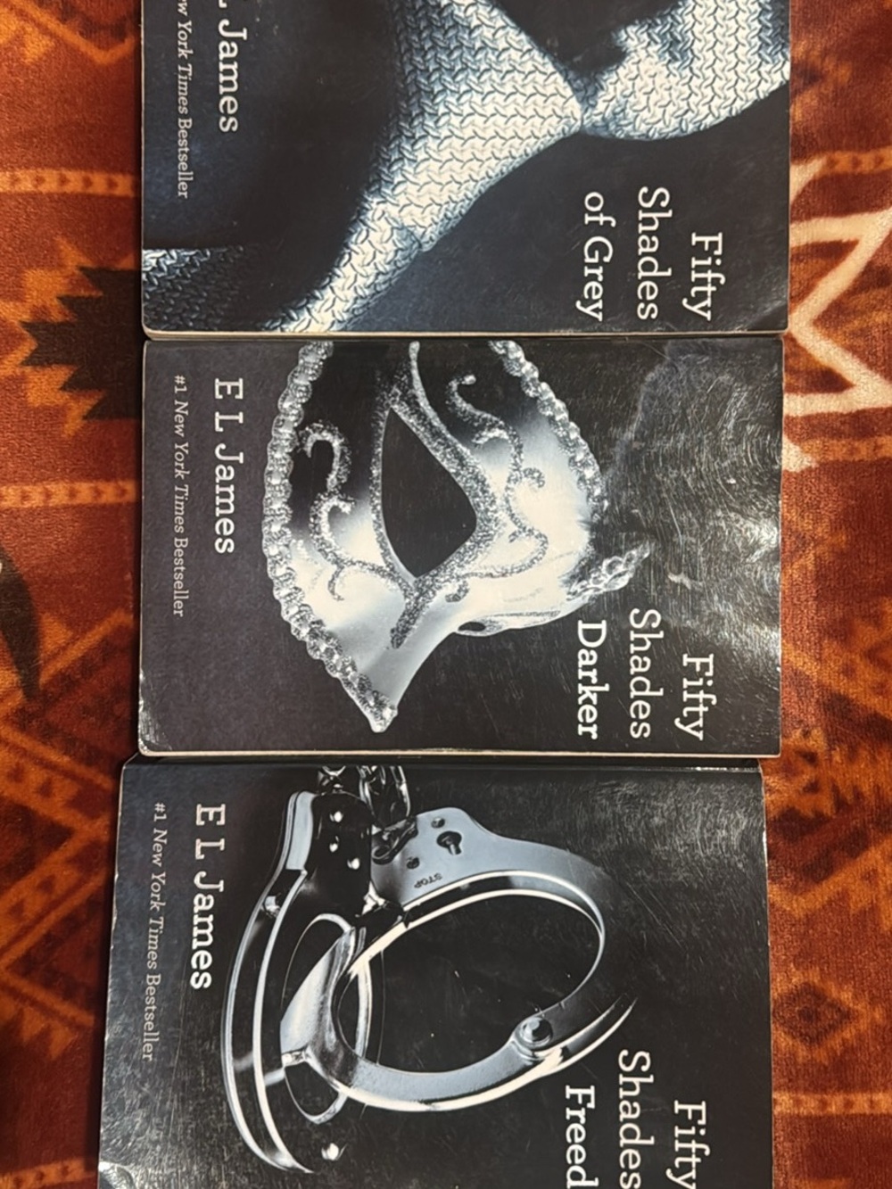 Fifty Shades Paperback Trilogy Set by — Black & Silver Covers